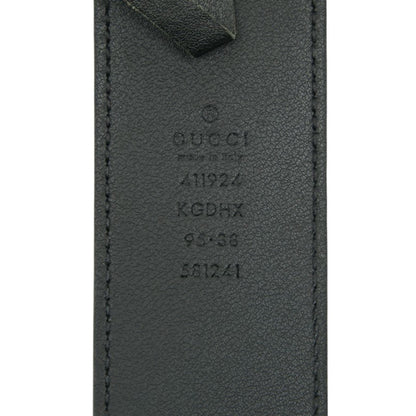 Gucci Gg Supreme Belt Size: 95 38 411924 Black Gray
