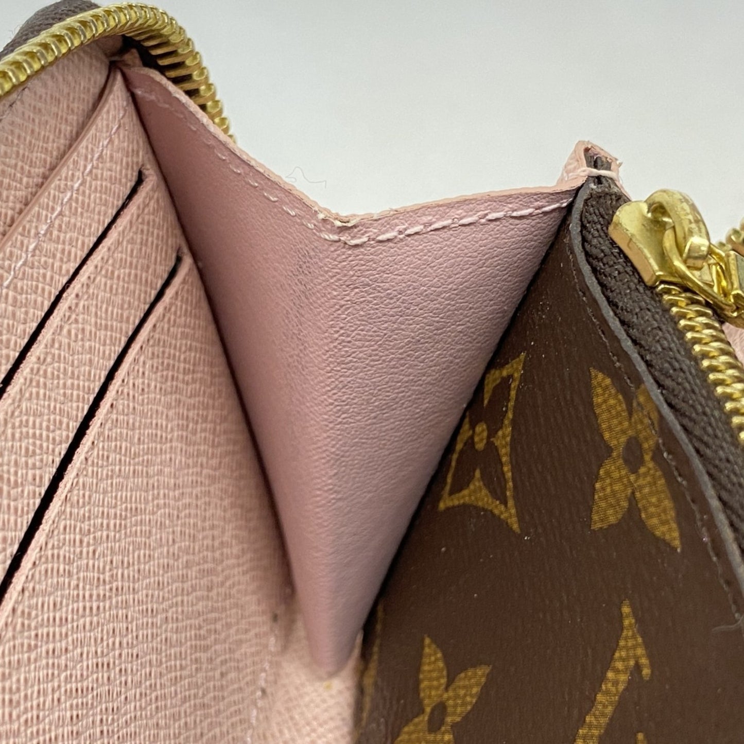 Louis Vuitton Monogram Portefeuille Clemence Long Wallet M61298 Brown Rose Ballerine