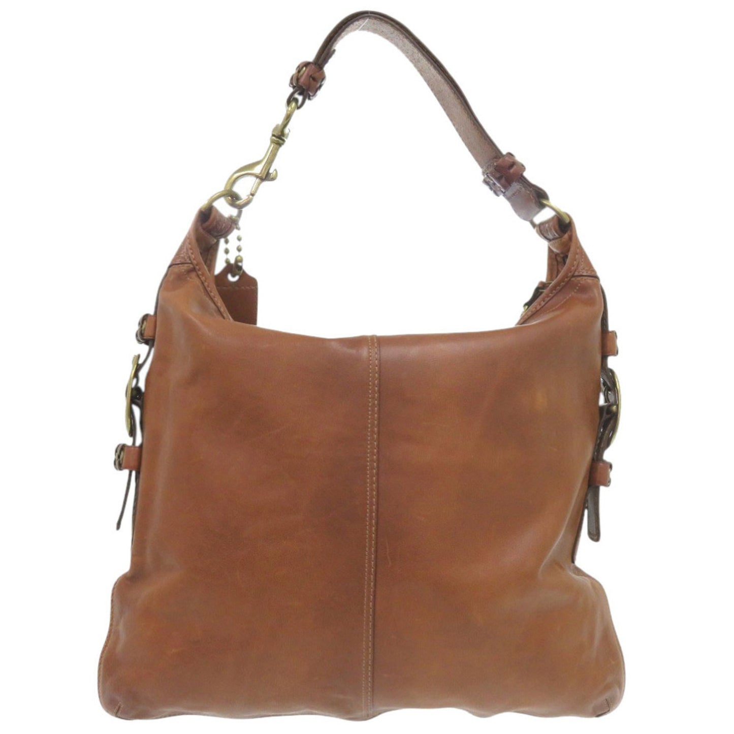 Coach One-Shoulder Leather Brown Shoulder Bag 0681 Coach