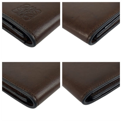 Loewe Anagram Brown Leather Card Case/Business Holder