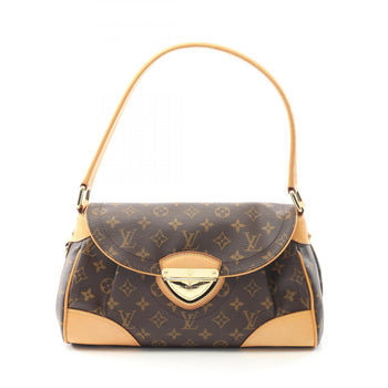 Louis Vuitton Beverly Mm Monogram Shoulder Bag Coated Canvas Leather