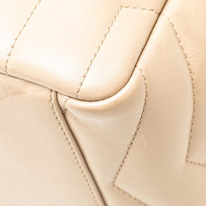 Saint Laurent Lulu Bowling Shoulder Bag 454317 Beige Leather