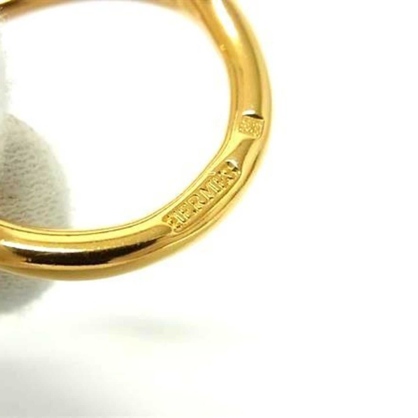 Hermes Jumbo Gold Metal Scarf Ring