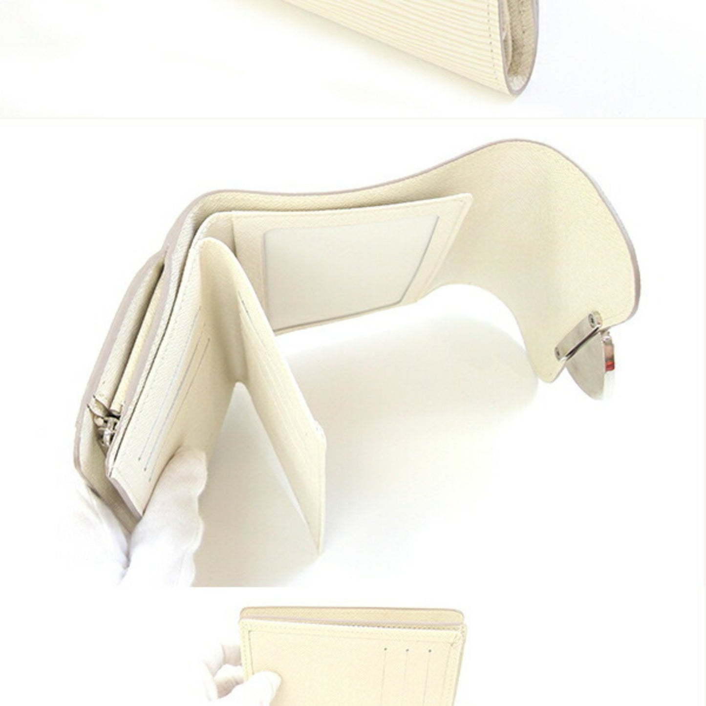 Louis Vuitton Epi Portefeuille Joy Tri-Fold Wallet M6658J Ivory