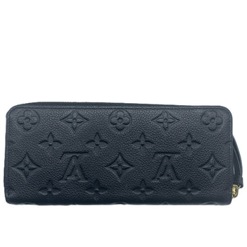 Louis Vuitton Long Wallet Portefeuille Clemence Monogram Empreinte Black Round M60171