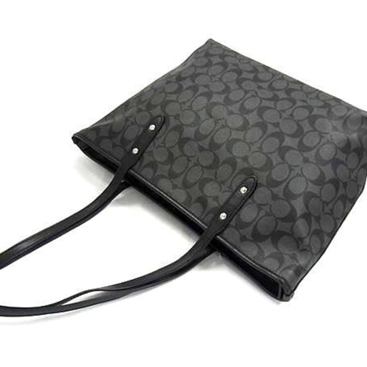 Coach Signature City Zip Top Tote Bag F58292 In Black