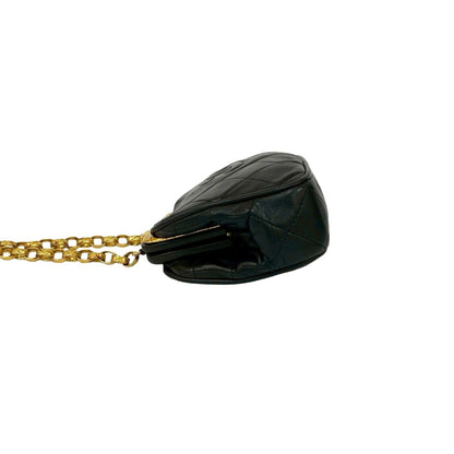 Chanel Matelasse Coco Lambskin Leather Clasp Chain Mini Shoulder Bag