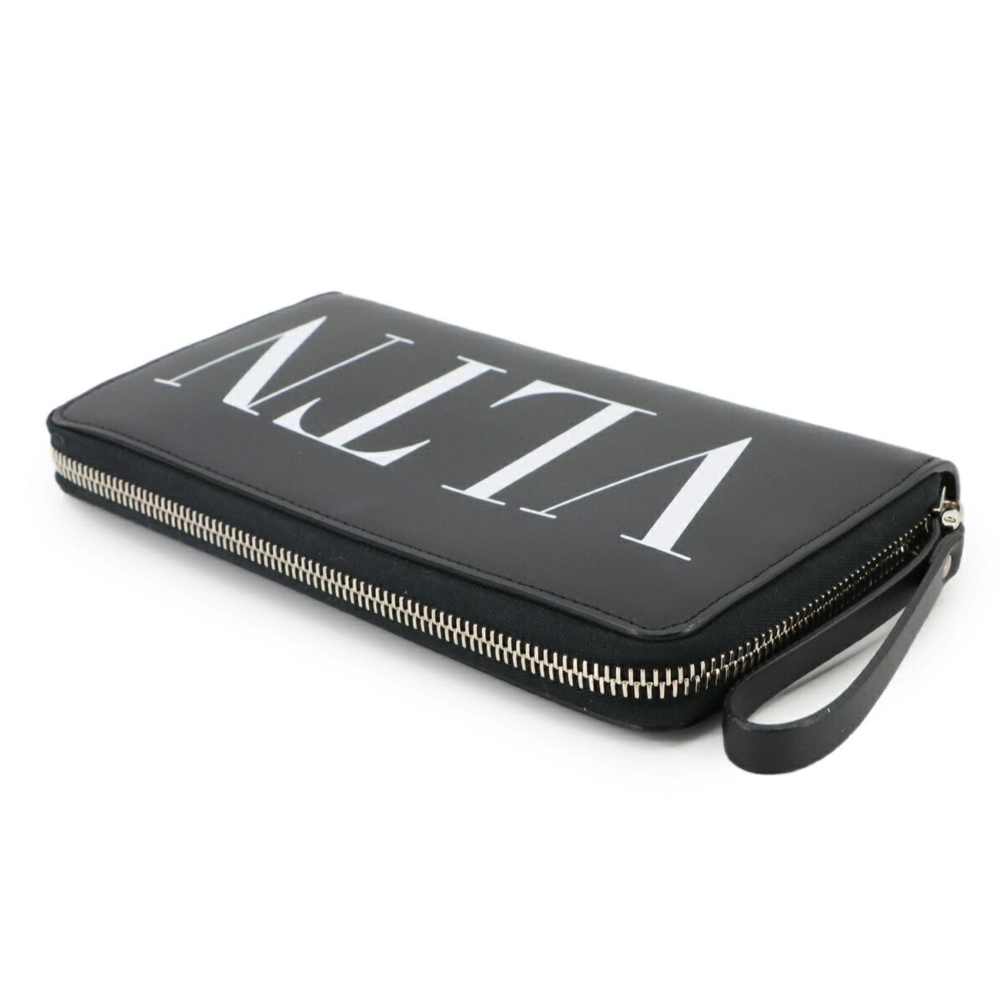Valentino Garavani Vltn Round Long Wallet In Leather