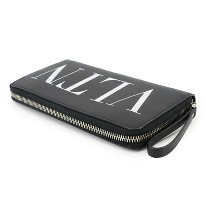 Valentino Garavani Vltn Round Long Wallet In Leather