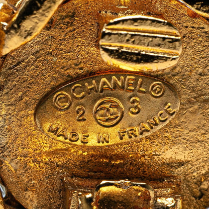 Vintage Chanel Coco Mark Rhinestone Earrings