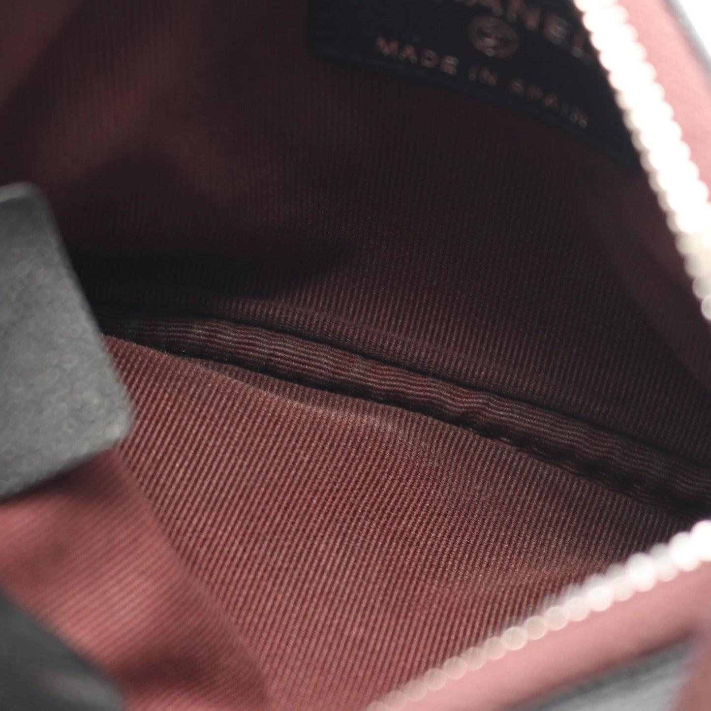 Chanel Matelasse Pouch Bag In Grained Calfskin Leather