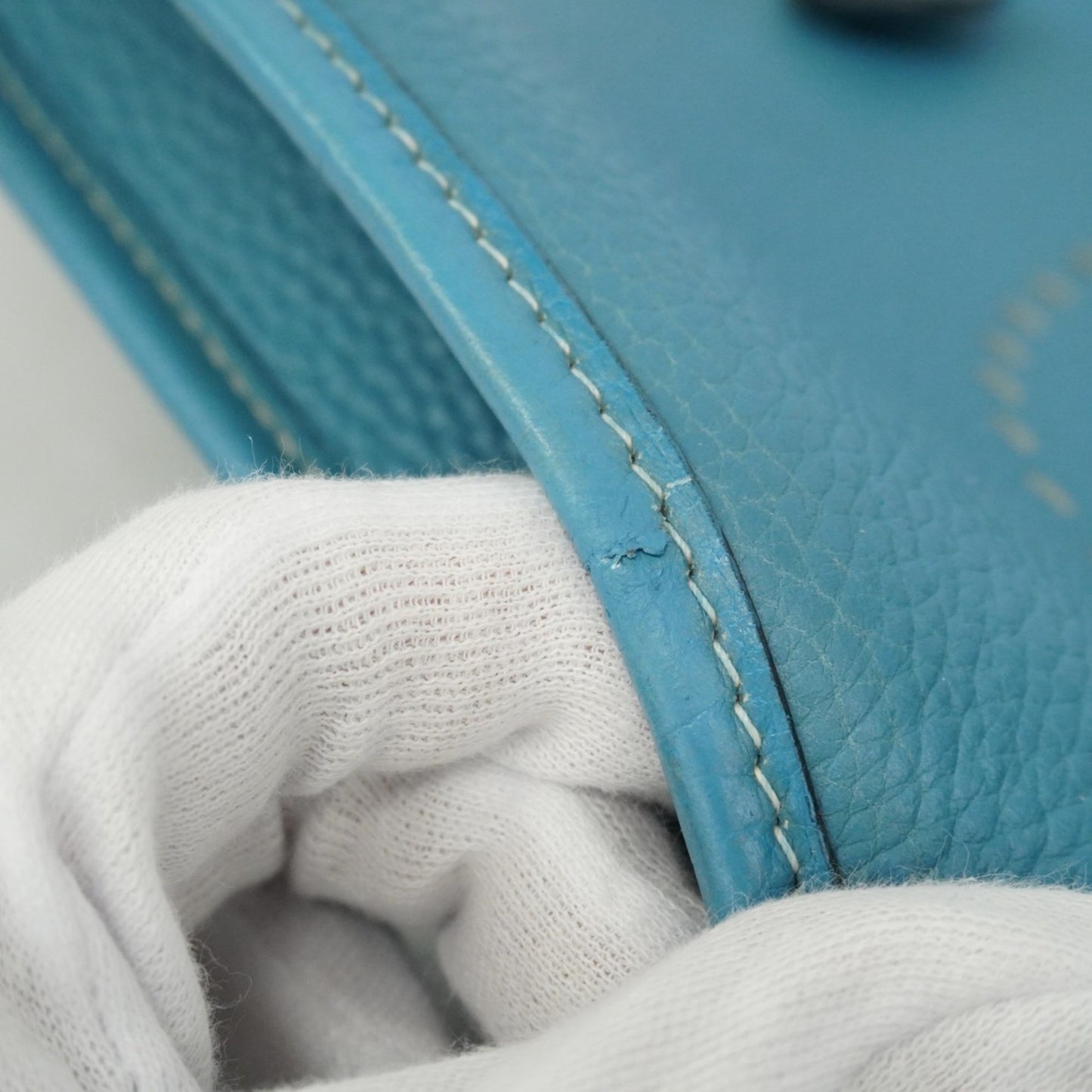 Hermes Herms Evelyn Pm 1 Shoulder Bag In Taurillon Clemence Blue Jean