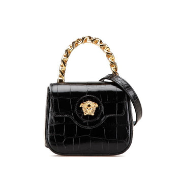 Versace Medusa Crocodile Embossed Handbag/Shoulder Bag