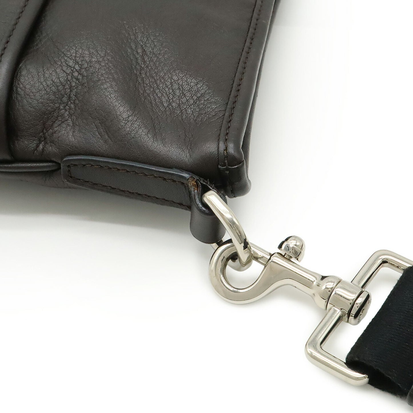 Loewe Anagram Shoulder Bag In Dark Brown Leather