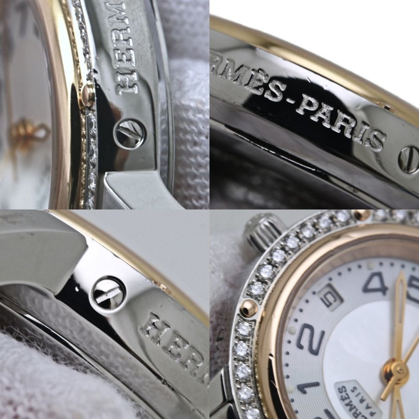 Hermes Clipper Nacr Classic Bezel Diamond Cp1.222.212 4970 035323Ww00