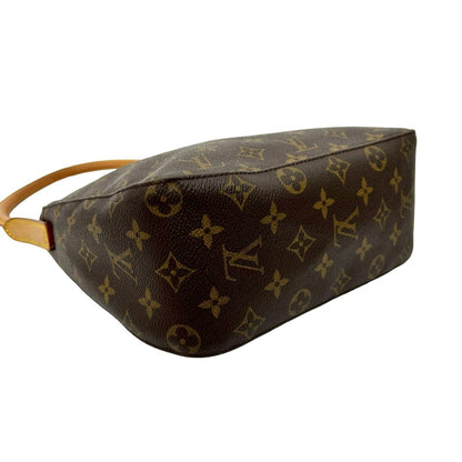 Louis Vuitton Vintage Looping Mm Monogram Leather Semi-One Shoulder Bag Brown 25709