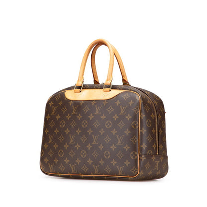 Louis Vuitton Monogram Deauville Handbag M47270 Brown Leather