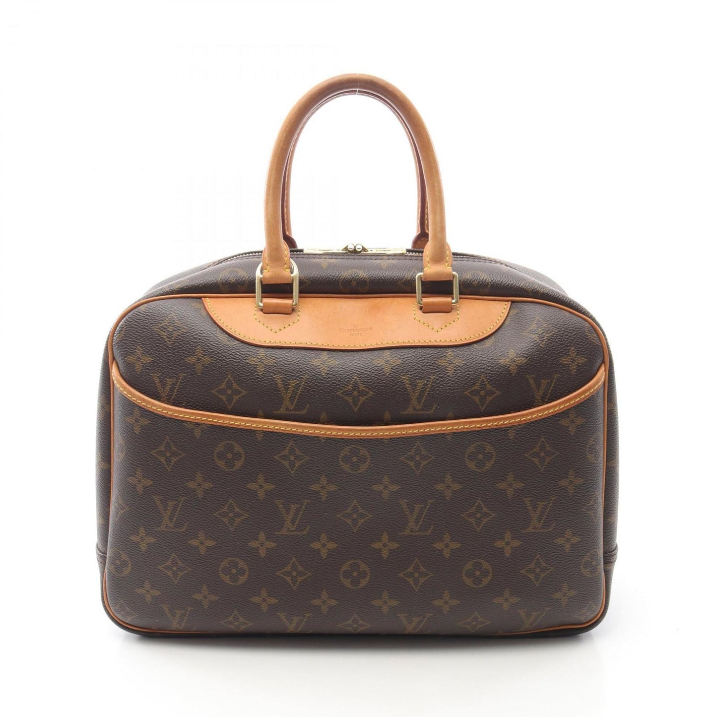 Louis Vuitton Deauville Bowling Vanity Monogram Handbag In Coated Canvas And Leather