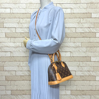 Louis Vuitton Alma Bb Monogram Shoulder Bag Canvas M53152 Brown