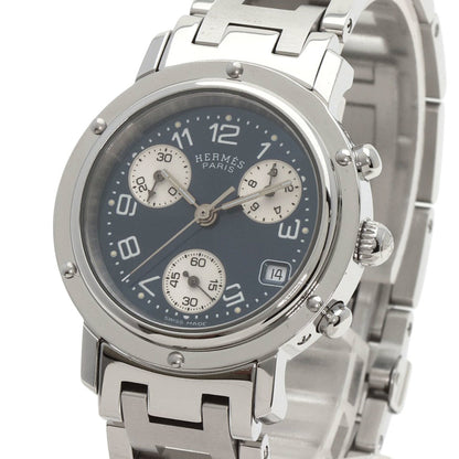Herms Cl1.310 Clipper Chronograph Watch In Stainless Steel/Ss