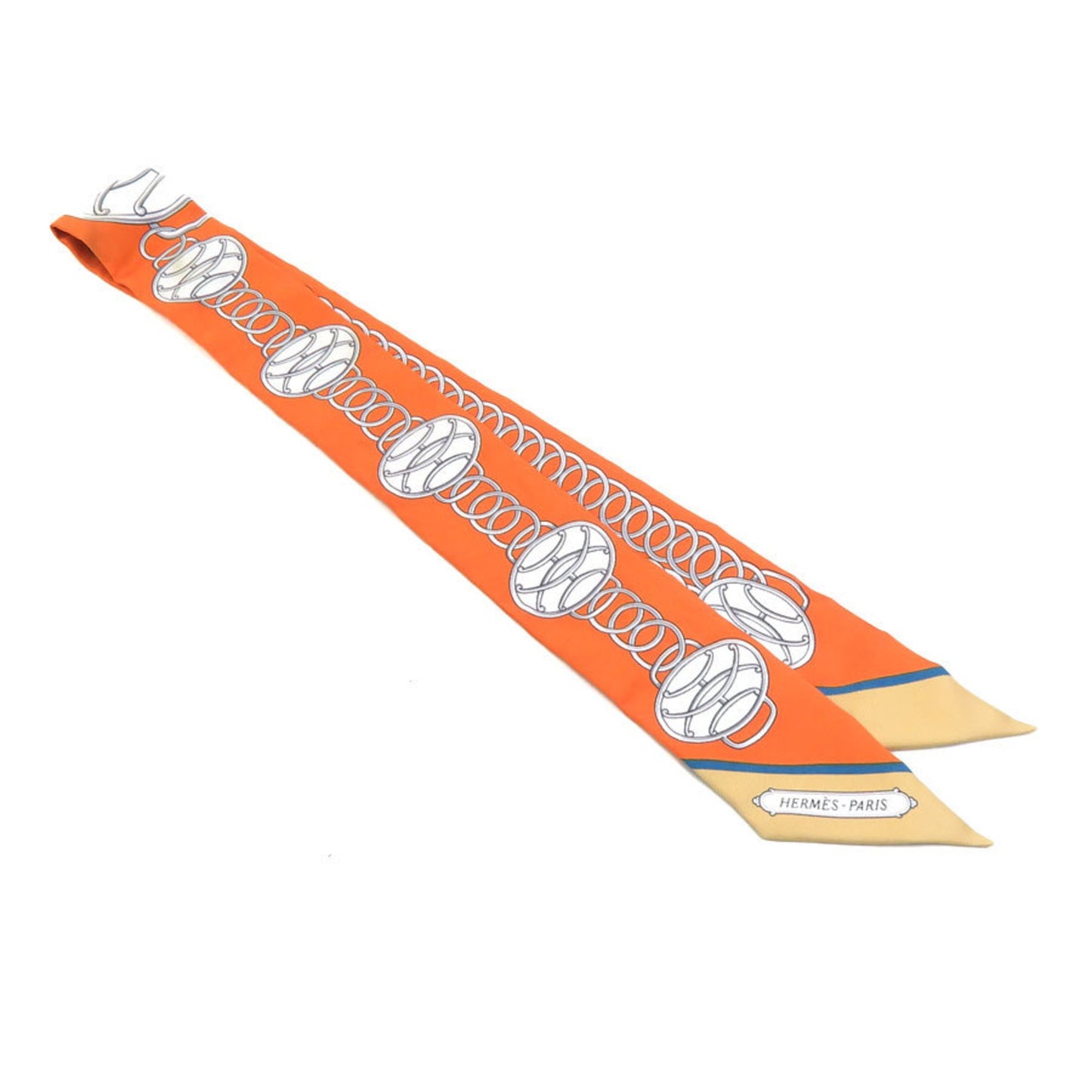Hermes Hermes Scarf/Muffler Twilly Silk Orange Multicolor