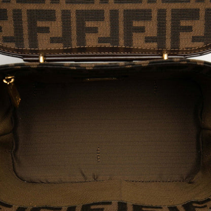 Fendi Zucca Shoulder Bag Vanity 2-Way Brown Canvas Leather