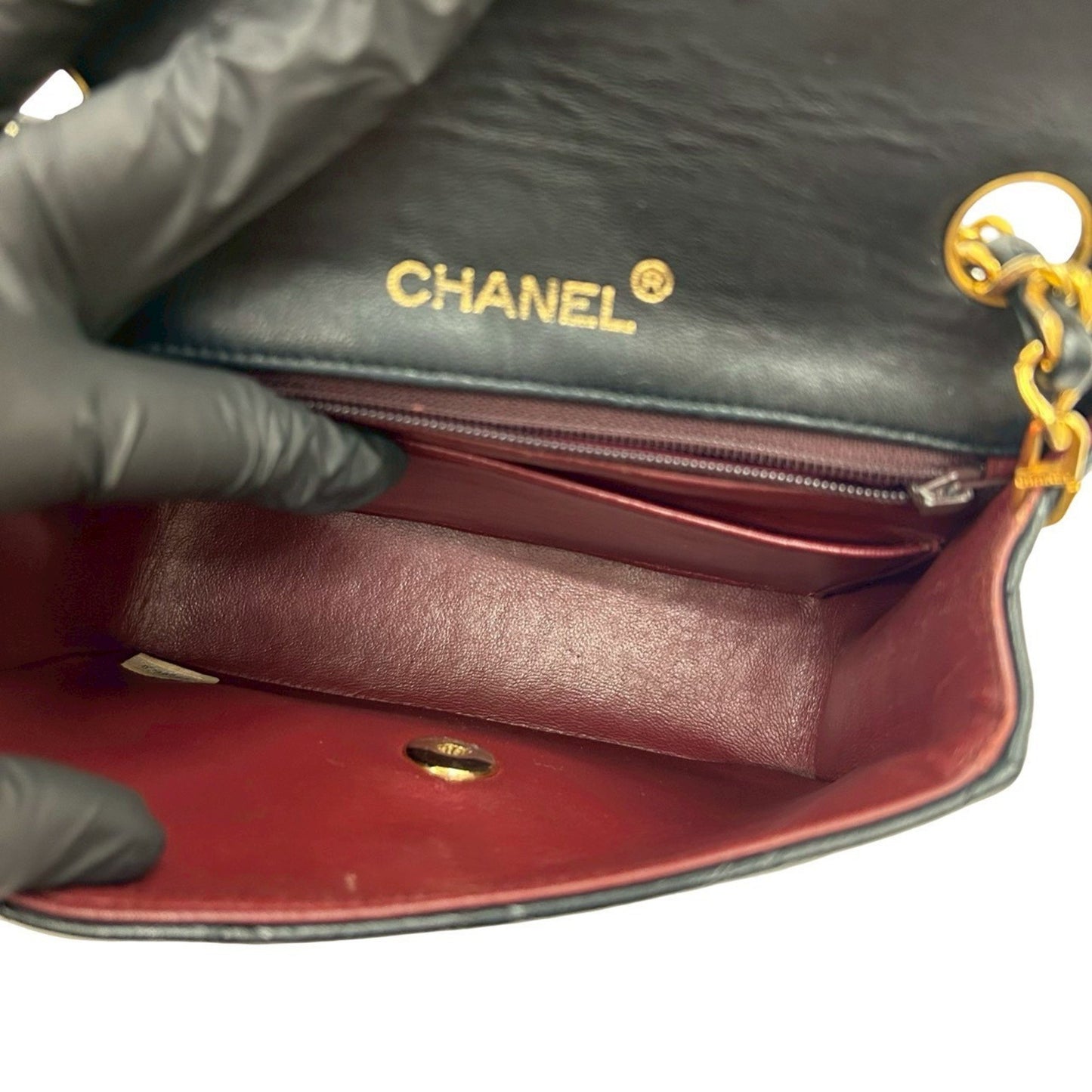 Chanel Mini Matelasse Coco Mark Lambskin Chain Shoulder Bag