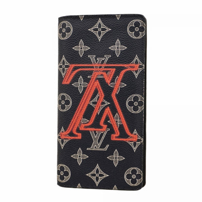 Louis Vuitton Monogram Ink Upside Down Portefeuille Brazza Long Wallet M62893 Navy