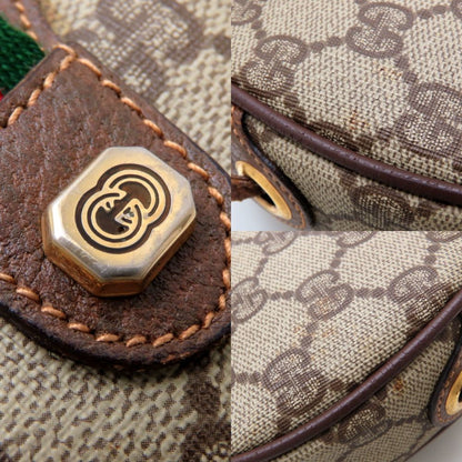 Gucci Gg Plus Sherry Line Old Gucci 007.58.6112 Shoulder Bag In Supreme Canvas And Leather