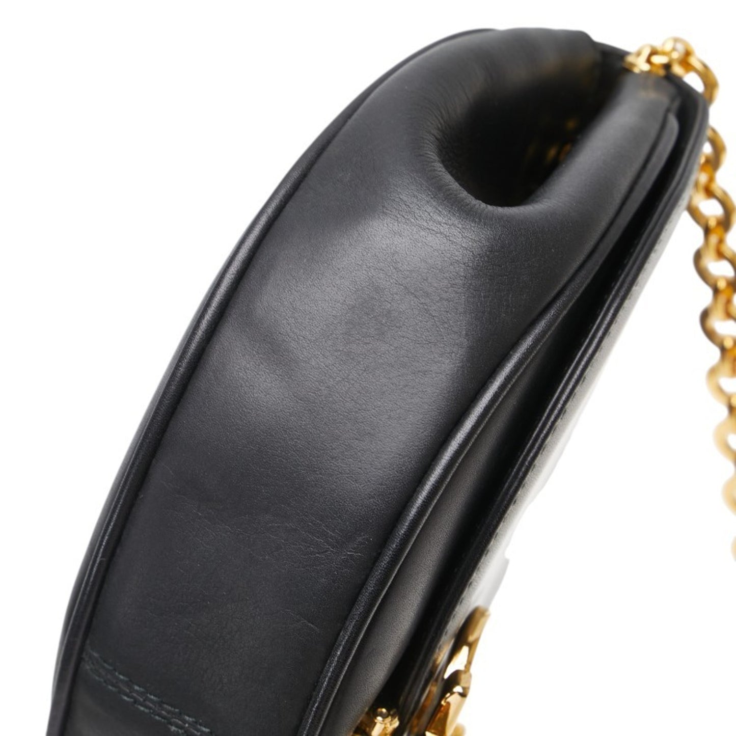 Salvatore Ferragamo Gancini Crossbody Chain Shoulder Bag Aq214204 Black Leather