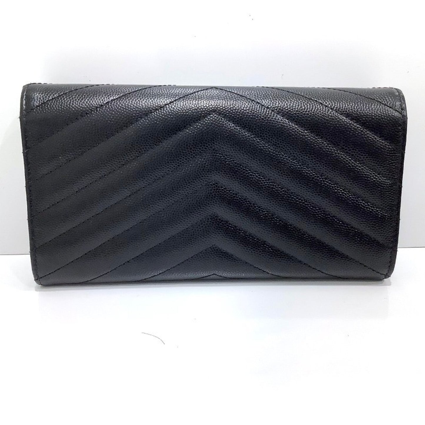 Yves Saint Laurent Saint Laurent Paris Caviar Quilted Long Flap Wallet