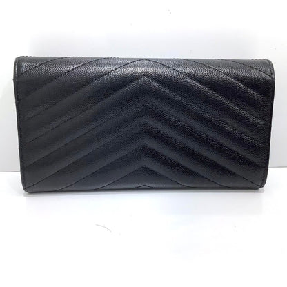 Yves Saint Laurent Saint Laurent Paris Caviar Quilted Long Flap Wallet