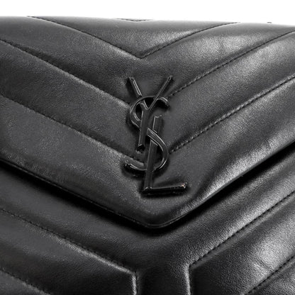Saint Laurent Loulou Small Chain Shoulder Bag In Black Leather