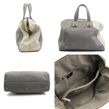 Fendi Handbag Shoulder Bag Chameleon Leather Grey Off-White Gold