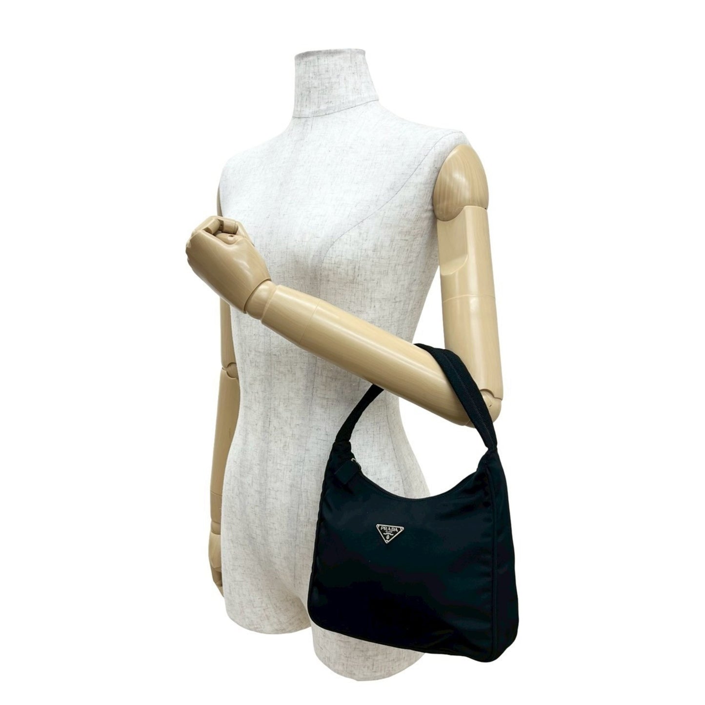 Prada Prada Triangle Logo Plate Tessuto Nylon Handbag