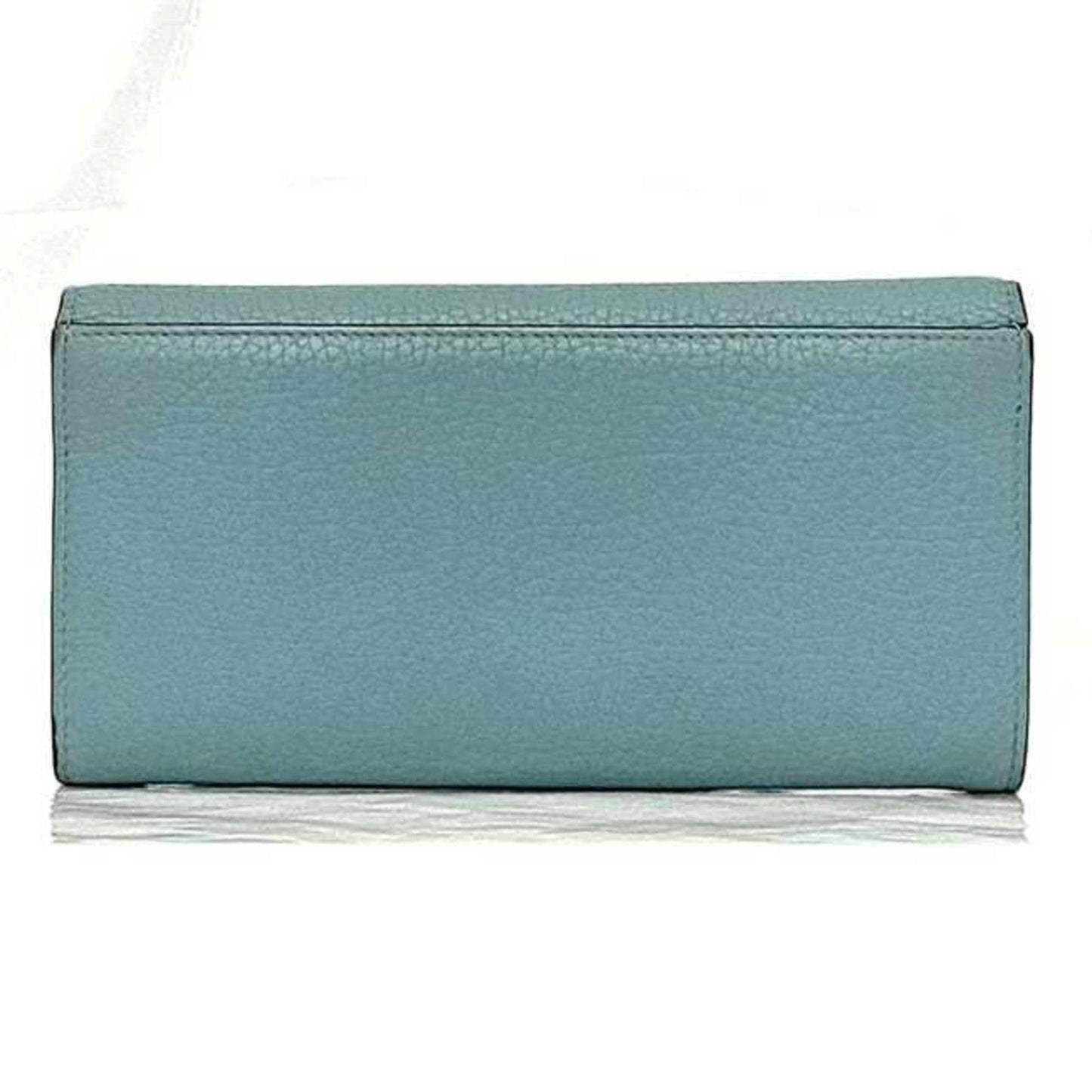 Christian Dior Bi-Fold Long Wallet Ec-22659 Light Blue Diorissimo Rencontre Leather 03-Ma-0146 Flap