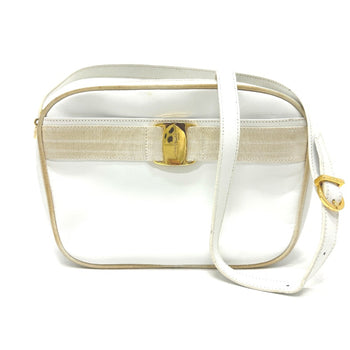 Salvatore Ferragamo Ba214183 Vala Shoulder Bag White Goldhardware