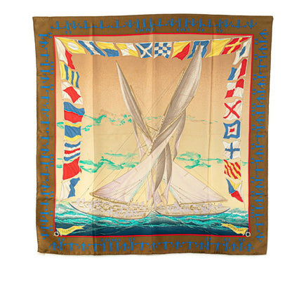 Hermes Herms Carr 90 En Course Yacht Scarf