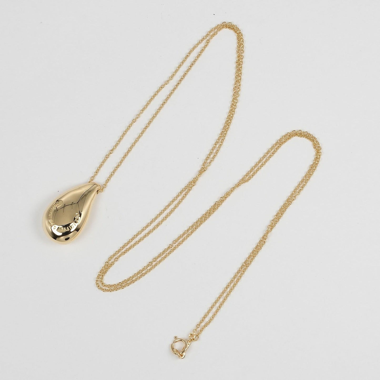 Tiffany & Co. Large Teardrop Necklace In 18K Yellow Gold