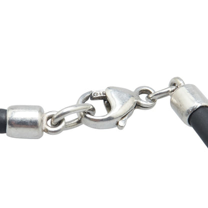 Tiffany Atlas Necklace Silver Black Sv925 Rubber
