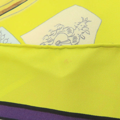 Hermes Herms Carr 90 Scarf With Drawings And Symbols