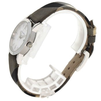 Burberry Bu1386 Watch Stainless Steel Leather