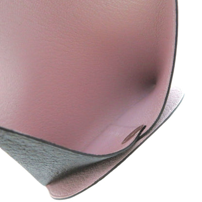 Like New Herms Bastia Verso Chevre Blue Ocean W Stamp (Made In 2024) Coin Case Wallet 1387 Hermes