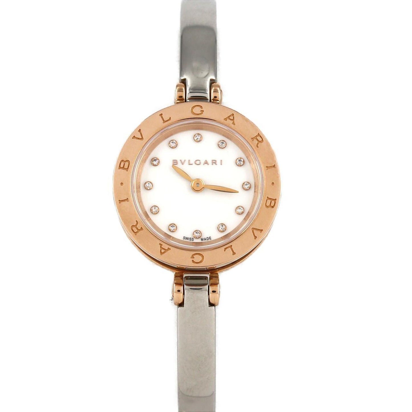 Bvlgari B-Zero1 Pg Combi 12P Medium Size Bzp23Sg Bz23Wsgs 12.M Ssxpg Quartz Wristwatch