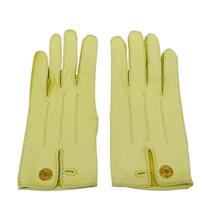 Hermes Herms Serie Women'S Leather Gloves In Lime Green