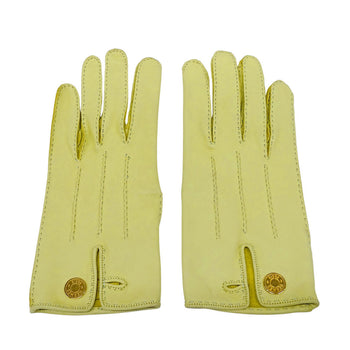 Hermes Herms Serie Women'S Leather Gloves In Lime Green
