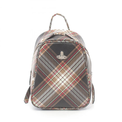 Vivienne Westwood Red Label Tartan Backpack Rucksack Backpack Bag Faux Leather