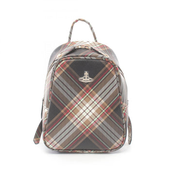 Vivienne Westwood Red Label Tartan Backpack Rucksack Backpack Bag Faux Leather