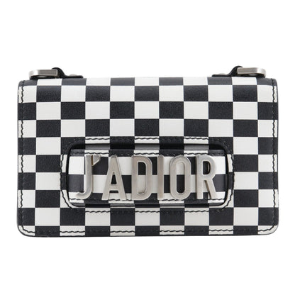 Christian Dior Jadior Shoulder Bag Clutch Calf Black/White 2Way Type
