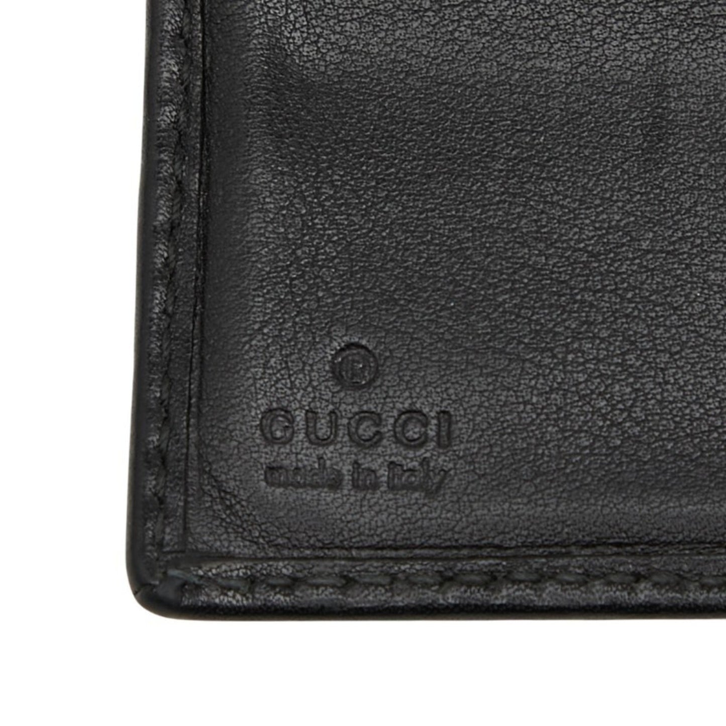 Gucci Guccissima Bifold Wallet 181671 Black Leather